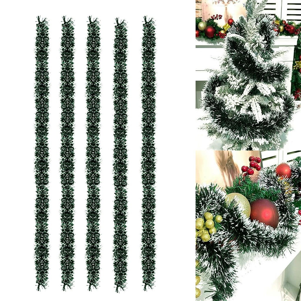1pc 2m Tinsel Garland Ribbon String Christmas Tree Hanging Ornament Decor Party 