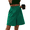Green, variant on Elastic Waist Wide Leg Knee Length Summer Shorts for Women with Pockets Green XXL