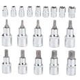thumbnail image 4 of 19Pcs 1/2in Hex Star E Type Socket Set Bit Socket Kit Hand Car Repairing Tools, 4 of 5
