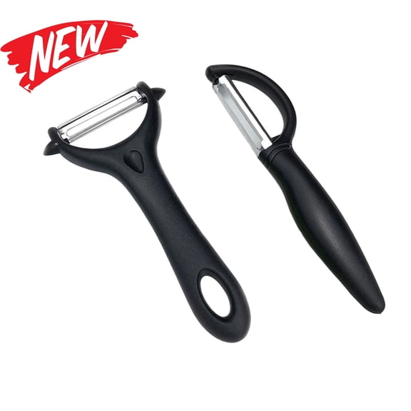 2 Pack Multifunctional Vegetable Peeler for kitchen, Ergonomic Non-Slip Handle Stainless Steel Sharp Blade, Sturdy Easy to Use Peeling Tool, Ideal for Veggie, Fruit, Potato, Carrot, Apple