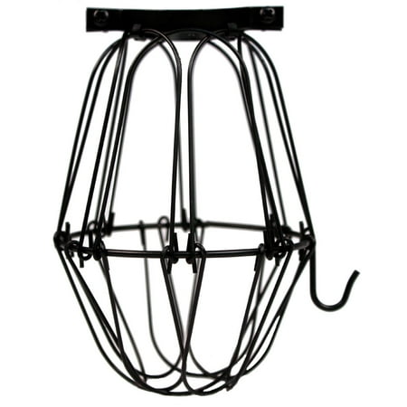 Lamp Guard Cage Industrial Vintage Style Hanging Pendant Light Fixture Metal Wire Cage, Lamp Guard, Easy Install , Black Finish, Minimalist Industrial Wire Accent Lamp Guard -.., By Creative Hobbies Ship from US ()