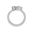 thumbnail image 4 of Ethan Jewel 14K Gold Plated Moissanite Ring - 2 Ct Round Cut Moissanite Rings for Her - 2 Stone Engagement Wedding Toi Et Moi Rings for Women's - Causal Daily Wear Rings For Women's, 4 of 4