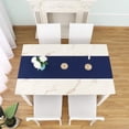 thumbnail image 2 of 1 piece Navy Blue Table Runner Inch Soft Colored Polyester Decorative Fabric Handmade Navy Blue Table Runner for Indoors, 2 of 5