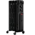 thumbnail image 1 of Gymax 1500W Oil Filled Radiator Heater Space Heater w/ 3 Heat Settings Black, 1 of 9