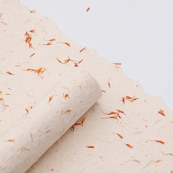 Granjero Gordo Flores, regalos, papel para envolver regalos, papel para envolver pétalos rasgados a mano (blanco roto)