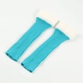 thumbnail image 6 of Ribbed Knitted Leg Warmers for Women Christmas Leg Sleeve Boot Covers Furry Plush Patchwork Footless Socks Streetwear, 6 of 9