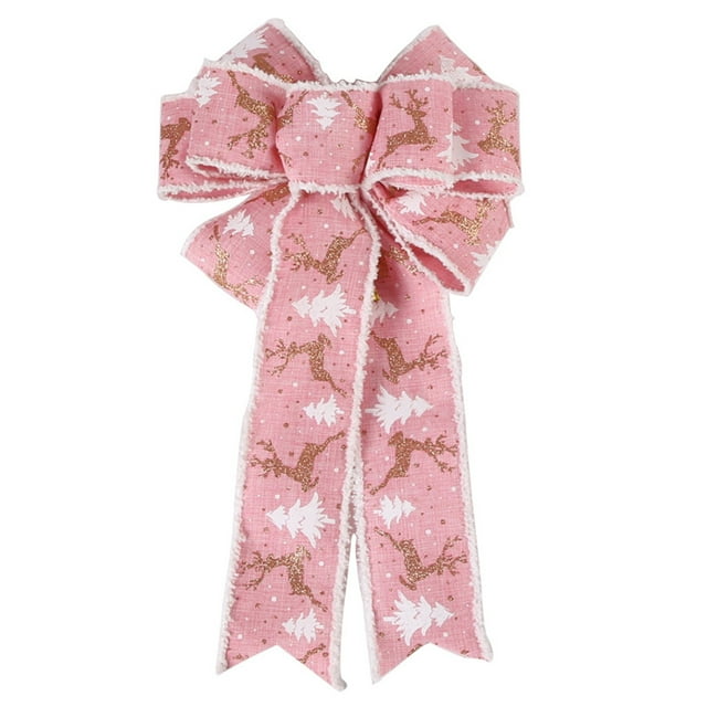 Diconna Ribbon Bow Hanging Ornaments Christmas Tree Decoration Pendant
