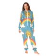 thumbnail image 2 of FORMRS Onesies Pajama for Adults Unisex Hoodie Winter Jumpsuit One Piece Sleepwear, Sizes S-2XL, Rainbow with Stars, 2 of 7