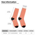 thumbnail image 2 of Fotbe Orange Gingham Calcetas Largas con Estampado para Hombre y Mujer – Calcetas de Compresión Transpirables y Elásticas, Viajar y Uso Diario Talla 5-11, 2 of 6