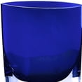 thumbnail image 3 of 8" Mouth Blown Crystal European Made Cobalt Blue Pocket Shaped Vase, 3 of 3