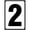W02, variant on 6" X 8" Aluminum Number Signs 2 Black/White