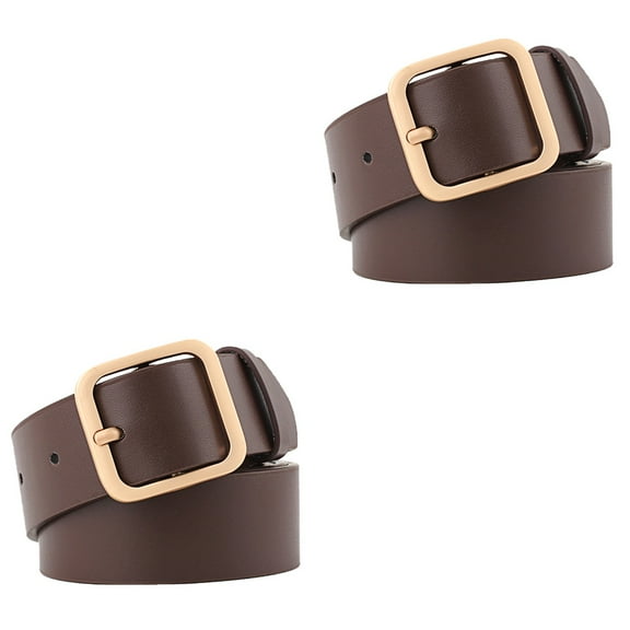 MERRYHAPY Women's Adjustable Casual Coffee Belt Set of 2 Modern Chic Fashion Accessories
