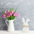 thumbnail image 4 of Easter Wooden Bunny Figurine Table Ornaments Easter Decor,Handmade Rabbit Ornaments to Paint Easter Bunny Cutouts Unfinished Bunny Tiered Tray Decor for Spring Easter Party Home Decor, 4 of 9