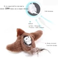 thumbnail image 2 of 1 Plush Squeaky Bird Toy for Cats and Dogs, Self-Wobbling Boredom, Realistic Artificial Feathered Sparrow - Polyester Fiber, 2 of 8