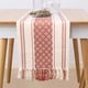 thumbnail image 1 of 14 x 70 pulgadas, bandera de mesa estilo boho con flecos, tejido lavable, mantel con flecos, 1 of 6