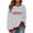 Dark Gray, variant on Maplenight Christmas Sweatshirts for Women Letter Printed Striped Crew Neck Sweatshirt Long Sleeve Regular Fit Casual Pullover Tops