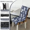 thumbnail image 6 of TSOVTHRID Sea Turtle Polynesian Floral Print Quilted Dining Chair Covers Stretch Armless Chair Slipcovers Non-Slip Scratch Resistant Seat Cushion Covers for Home, Restaurant, Set of 2, 6 of 7