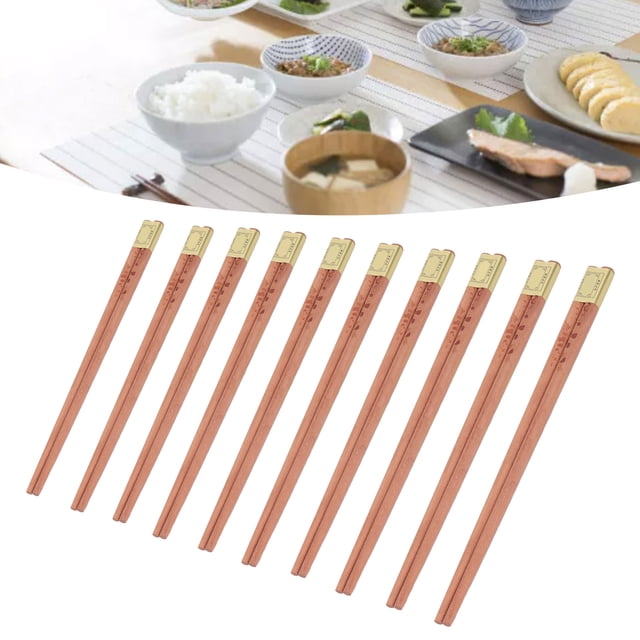 Palillos Reutilizables, Palillos de Madera Superficie Lisa 10 Pares Ecológicos para el Hogar