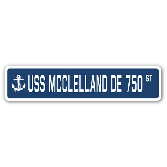 USS MCCLELLAND DE 750 Street Sign us navy ship veteran sailor gift