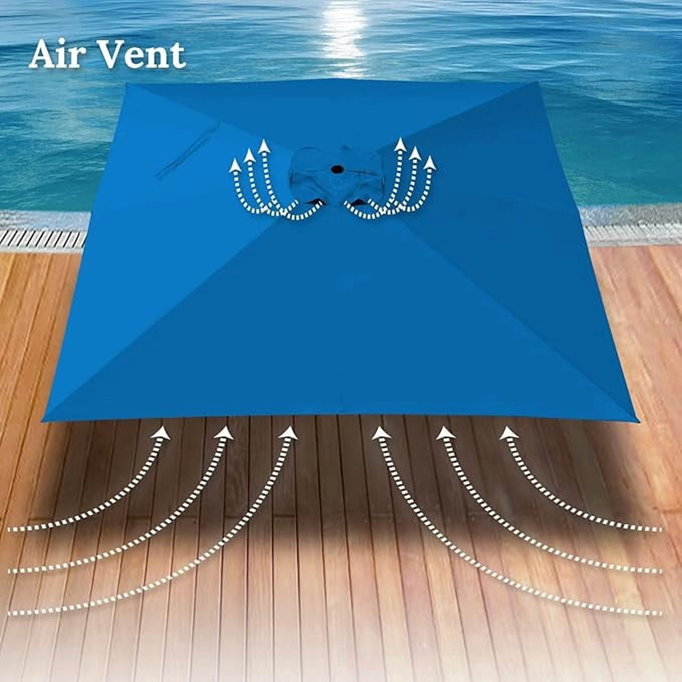 SOLAXO Replacement Umbrella Canopy for 8.2ft x 8.2 ft 8 ribs