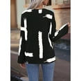 thumbnail image 4 of European and American Abstract Art Printed Shirt Women'S Long Sleeved Shirt Women'S Clothing Black XL, 4 of 6