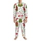 thumbnail image 3 of Balery Snowflakes Santa Claus Pijama para Hombre de Dos Piezas con Manga Larga, Conjunto de Dormir y Descanso Suave con Bolsillos-XX-Large, 3 of 7