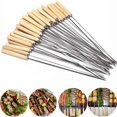 thumbnail image 1 of JFBUJC 20/50/100pcs Bbq Forks Stainless Steel Bbq Flat Forks Kitchen Barbecue Skewers Tools, 1 of 3