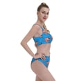 thumbnail image 6 of High Waisted Bikini Sets For Women, Cartoon Shrimp Print Blue Swimsuits Tummy Control, Two Pieces Bathing Suit, 6 of 8