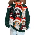 thumbnail image 4 of Uootdi Christmas Long Sleeve Sweatshirts for Women Crewneck Cartoon Funny Xmas Cute Snowman Print Sweater Sweaters Gift Holida y Pullover, 4 of 9