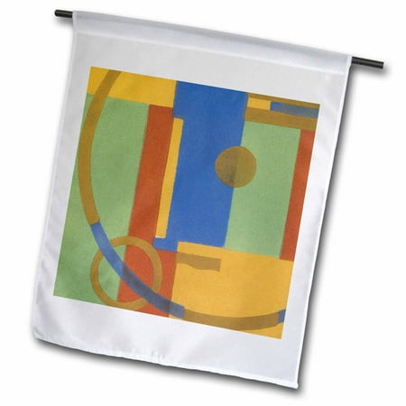 3dRose Art Deco Squares - Garden Flag  18 by 27-inch
