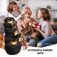 thumbnail image 4 of mdj pottery Outdoor Water Fountain, 25.6" Tall Resin Waterfall Fountain with LED Lights, 4-Tiered Rock Cascading Fountain for Patio Garden Decor - Black, 4 of 8