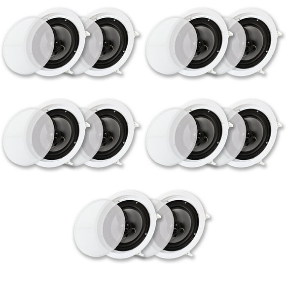Acoustic Audio CS-IC83 Flush Mount In Ceiling Speakers with 8" Woofers 5 Pair
