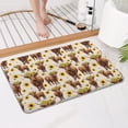thumbnail image 4 of Beige Highland Cow Sunflower Pattern Bathroom Rugs Mat,Non Slip Microfiber Bathroom Rug,Rubber Backing,Soft Bathroom Mats for Bathroom Floor,Tub and Shower,17x27in(43x68cm), 4 of 5