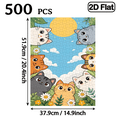 thumbnail image 3 of 500 pieces of vertical paper jigsaw puzzles - a group of cute and adorable cats, with dimensions of 15 x 20.5 inches., 3 of 10