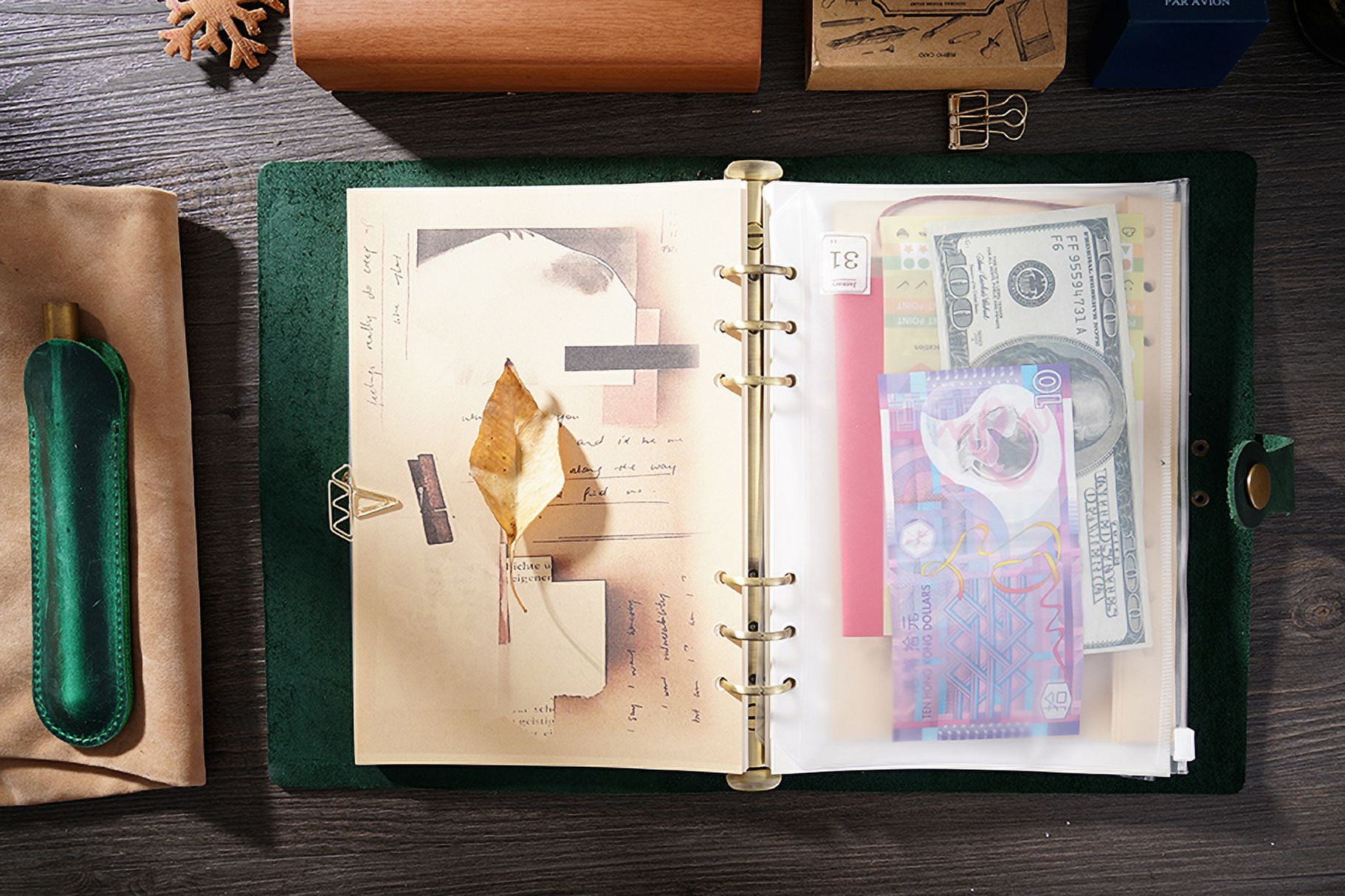 KISSKI·H Olvido Leather A6 Travelers Journal Notebook, 6