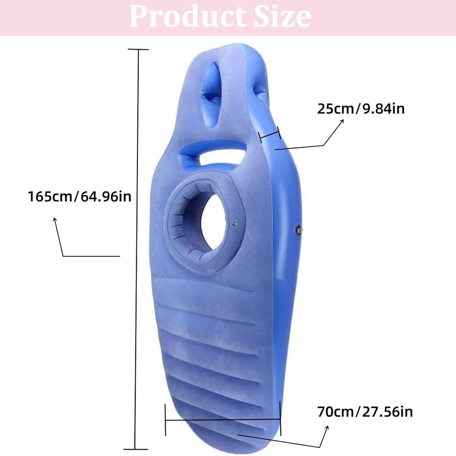 Tummynest Pregnancy Mattress, Inflatable Pregnancy Pillow with Hole, Adjustable Portable Inflatable Pregnancy Pillow, Full Body Maternity Airbed with Hole for Stomach & Side (Pink)