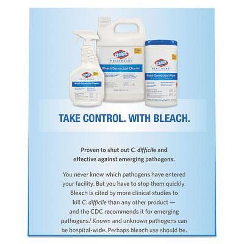 Clorox Bleach Germicidal Wipes, 12 x 12, Unscented, 110/Canister, 2/Carton (30358CT)