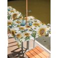 thumbnail image 2 of Outdoor Table Cloth with Umbrella Hole and Zipper, Farmhouse Sunflower Waterproof Square Tablecloth 54"x54", Vintage Summer Botanical Washable Table Cover for Outside Party Patio Picnic, 2 of 8