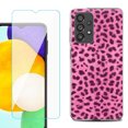 thumbnail image 1 of Slim-Fit Gel TPU Phone Case for Samsung Galaxy A23 5G, with Tempered Glass Screen Protector, by OneToughShield ® - Cheetah Pink, 1 of 3