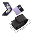 thumbnail image 3 of Luxmo Belt Holster for Samsung Galaxy Flip 2 Case - Vertical Rugged Denim Nylon Hybrid Fabric Phone Carrying Pouch (Fits with Cases) with LED Flashlight - Black, 3 of 9