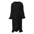 thumbnail image 4 of Breezora Women's Long Hooded Towelling Bathrobe Lightweight Dressing Gown for Sauna and Home Comfort with Soft Feel L Size Black, 4 of 6