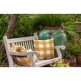 thumbnail image 4 of 20" x 20" Simply Daisy Buffalo Plaid Polyester Indoor/Outdoor Pillow, Golden Mustard Qty 1, 4 of 6