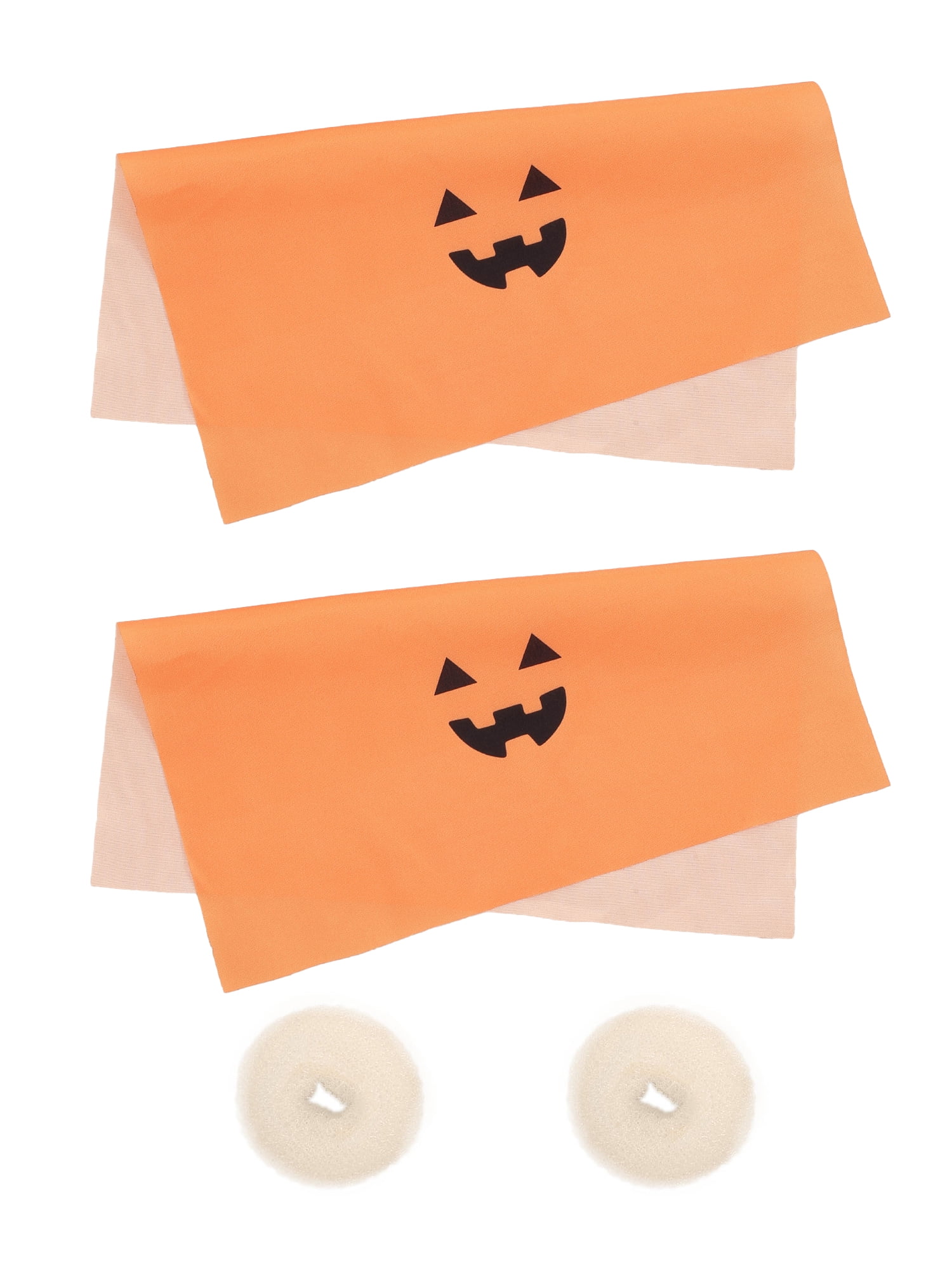 Way to Celebrate DIY Pumpkin Halloween Hair Buns Kit, 4 Pieces
