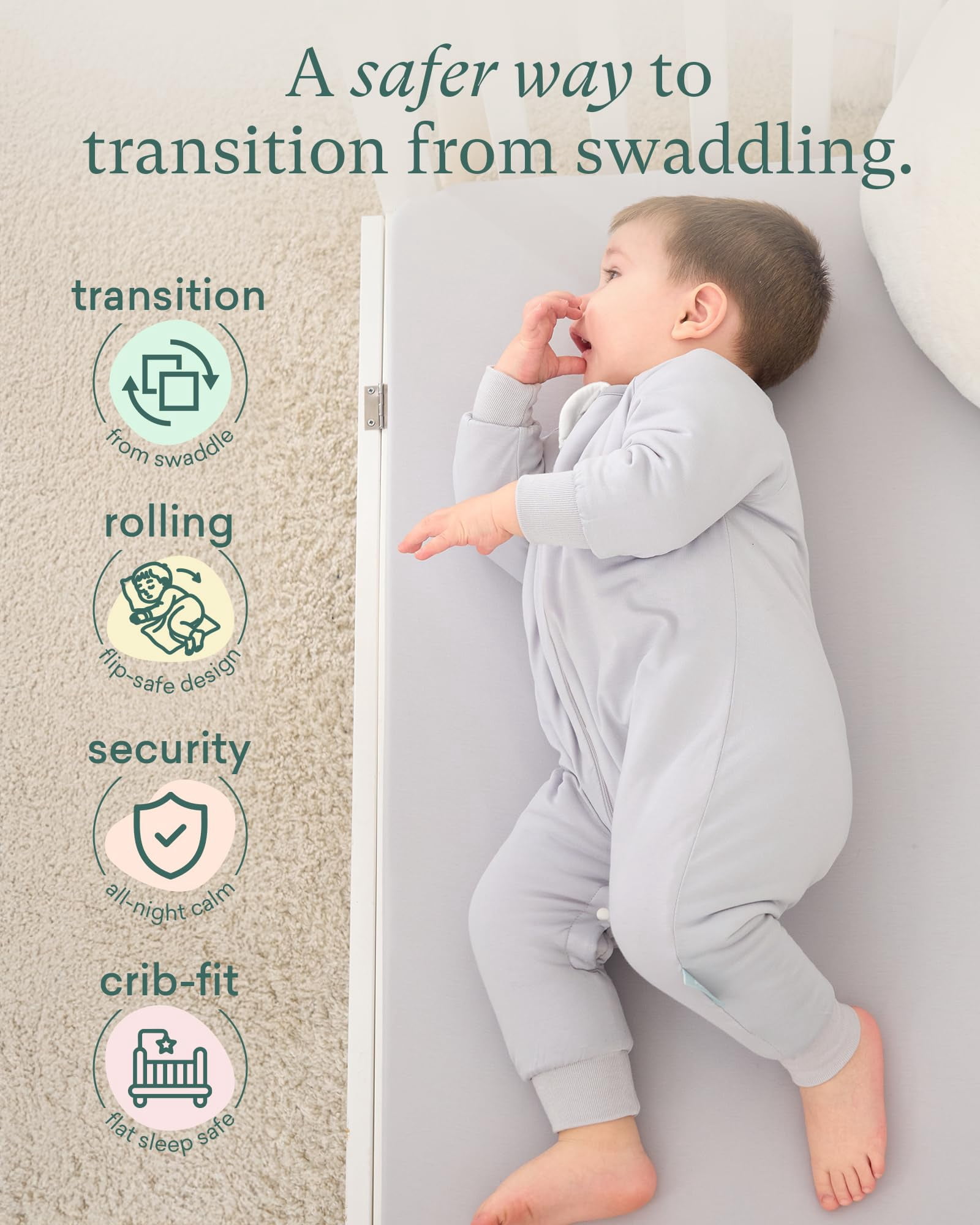 PurComfy Supersoft Baby Safe Sleep Sleepsuit, Zipper + Snap for Easy Diaper Changes 3-6 Months, Berry