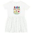 thumbnail image 3 of Inktastic 1st Day of Preschool Crayons and Apple Back to School Girls Toddler Dress, 3 of 5