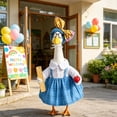 thumbnail image 5 of Aurorax Back to Class School Porch Goose Outfit 23"/19 inch/17in,Goose Clothes for Cement Goose Porch Goose,Teacher Blue All the Season 23" Porch Goose Clothing Accessories for Outdoor Yard, 5 of 8