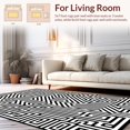 thumbnail image 2 of ODIKA 3x5 Machine Washable Non-Slip Area Rug, Geometric High Traffic Rug, Black, 351920, 2 of 7