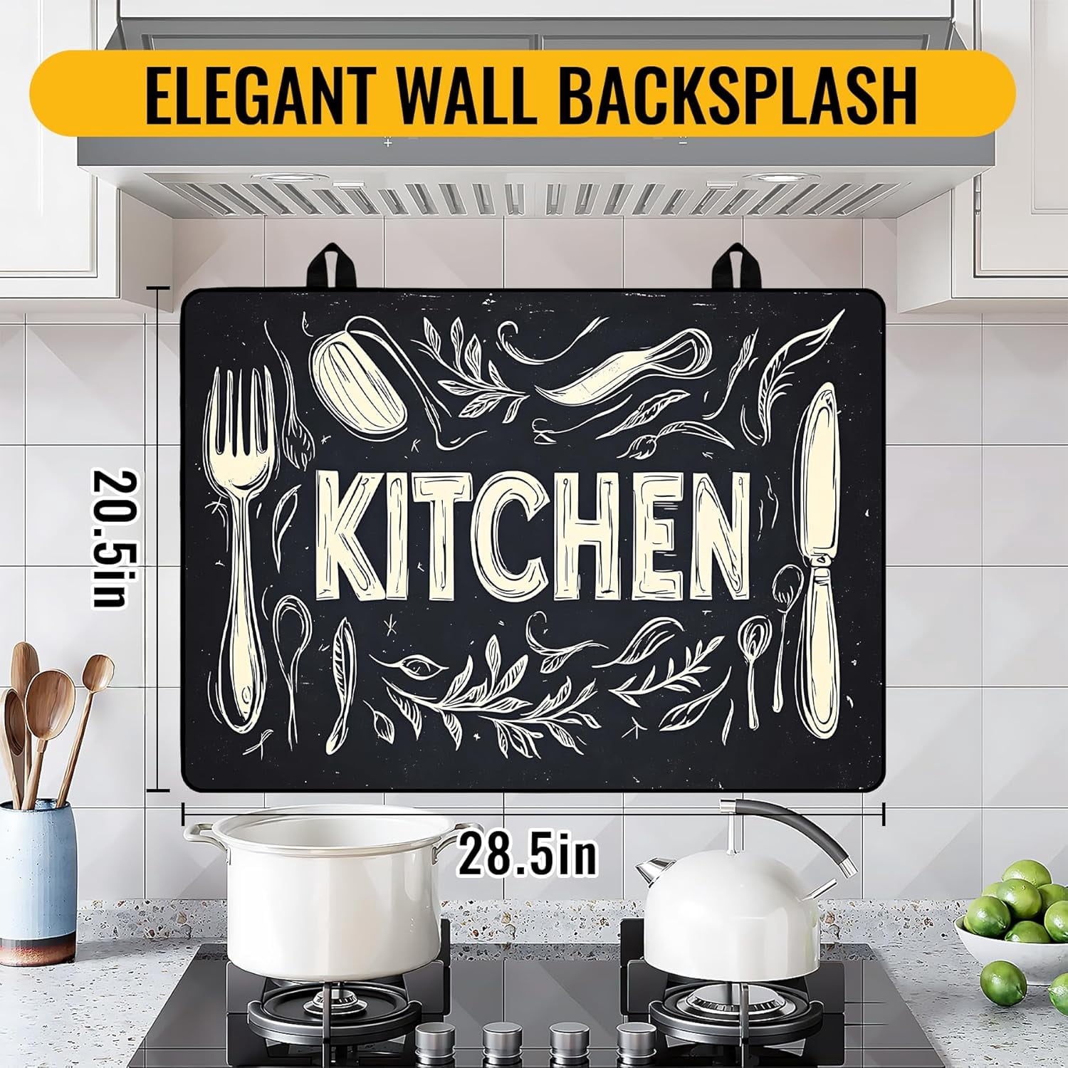 Stove Top Cover for Electric Stove,Glass Stove Top Cover, Heat Resistant Glass Cooktop Cover, Stovetop Protector, Kitchen Decor, Dish Drying Mats Cover for Ceramic Washer Top 28.5x20.5 inch