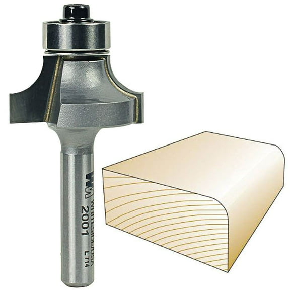 Whiteside Machine Company 2001 Roundover Router Bit - 1/4"SH, 1/4"R, 1/2"CL