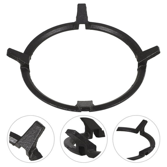 FRCOLOR Non Slip Cast Iron Wok Stand For Gas Stove Cooker Rack Stove Top Burner Grates Cooktop Accessory Universal Metal Rack Stovetop Wok Holder